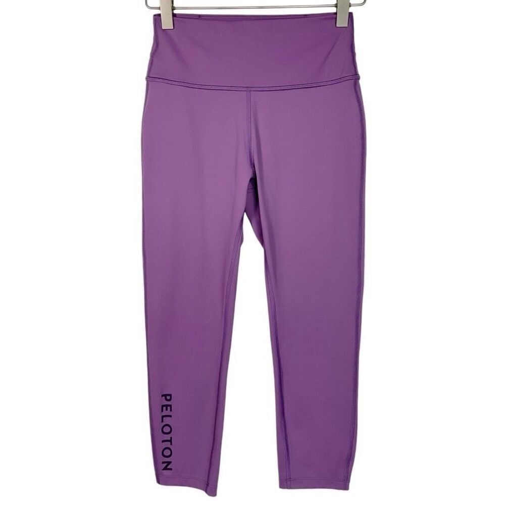 Peloton Purple Spell Out Cycling Workout Leggings Small